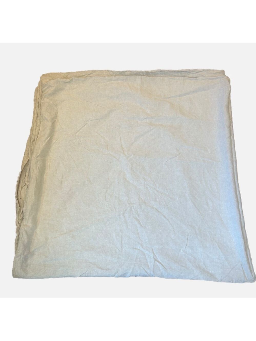 Pottery Barn Duvet Cover 100% Linen Oatmeal Brown Minimalist Queen